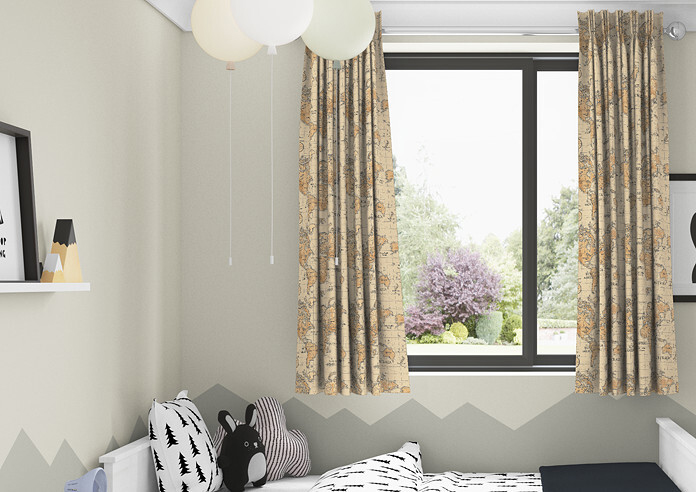 Maps, Multi - Made to Measure Curtains - Image 3